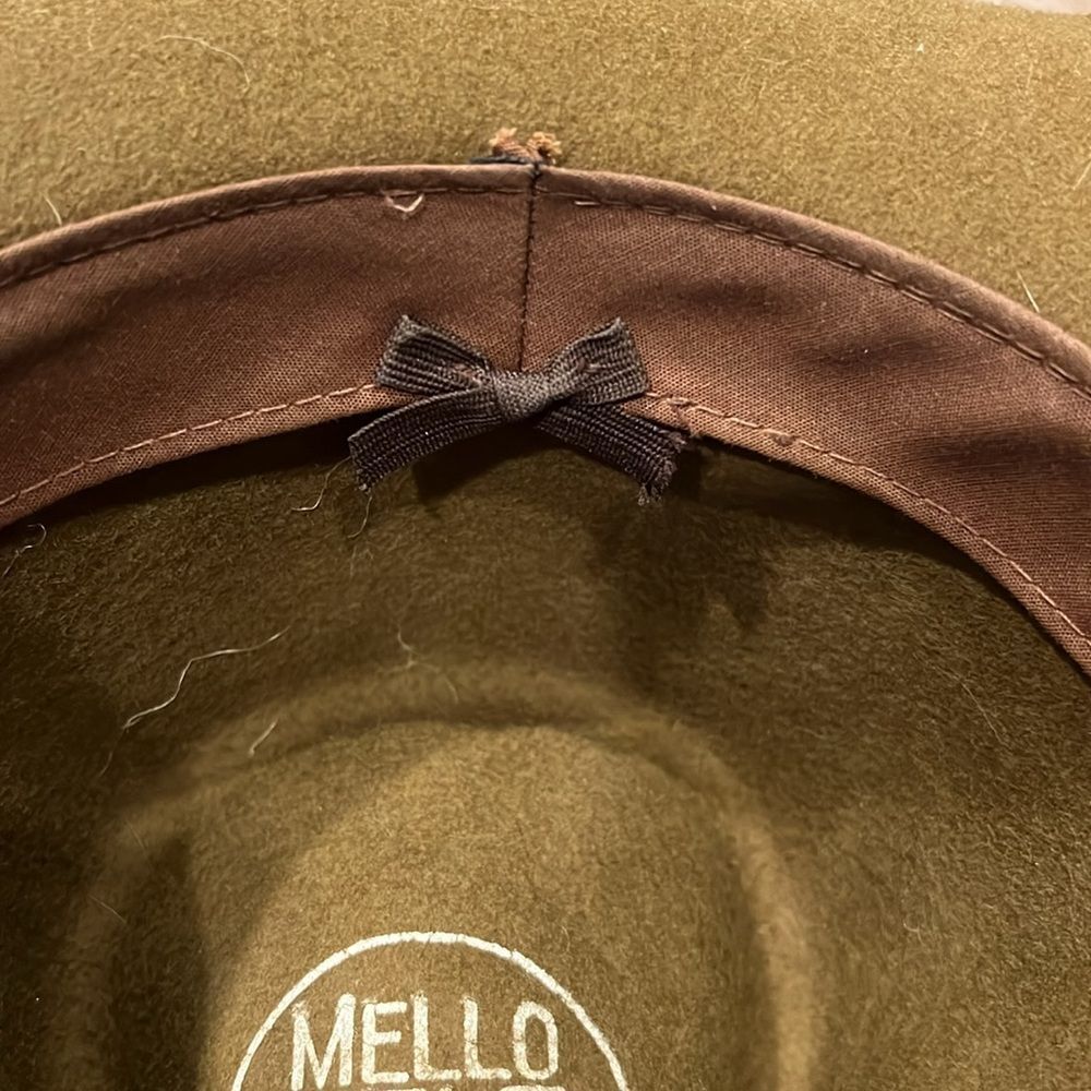 Mello Felt By Stetson Men’s Crushable Brown Hat 100% Wool Sz M/ L Made In USA - Picture 6 of 8